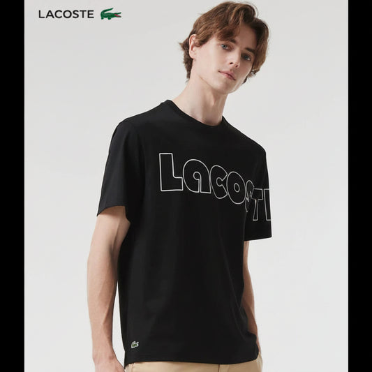 Lacoste Heritage Branded Crew Neck Flecked Cotton T-Shirt